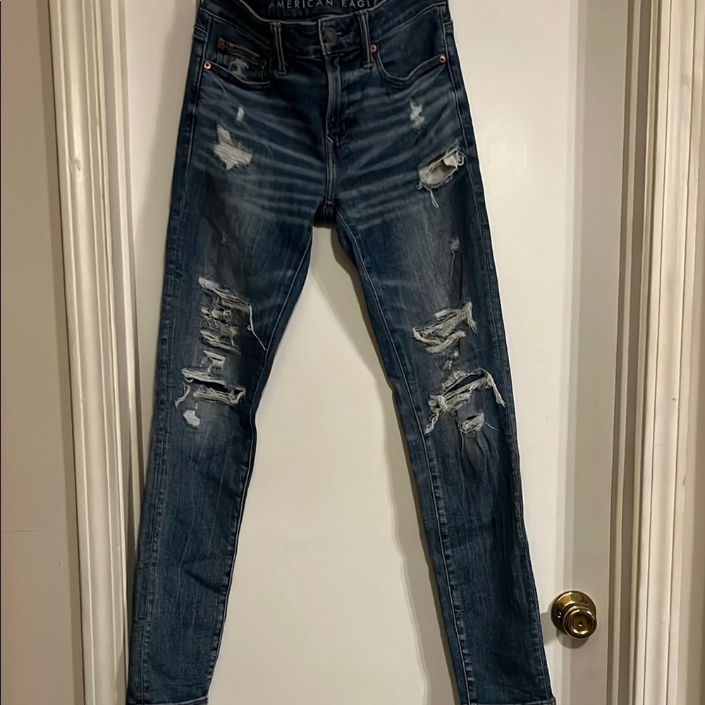 American Eagle Outfitters Blue Straight Leg Pants